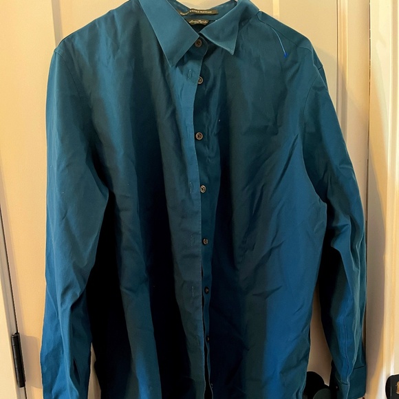 Eddie Bauer Women Performance Stretch Blue Longsleeve Button Down Shirt 2XLTall - Picture 1 of 9